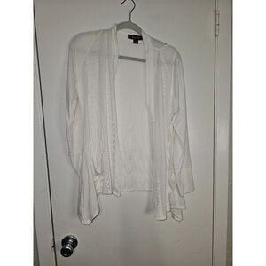 Sweet Pea By Stacey Frati Open Cardigan White Size M